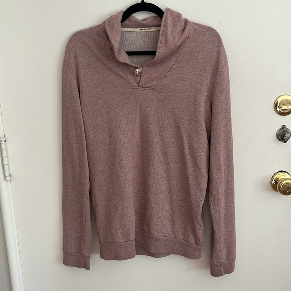 Marine Layer Davis Shawlneck in Syrah Mini Stripe - S - Picture 3 of 7